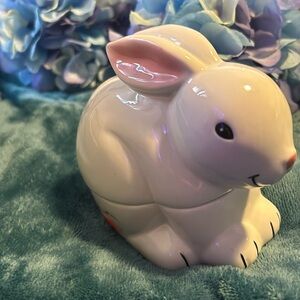 VNTG Jobar International Bunny Cotton Ball dispenser Container